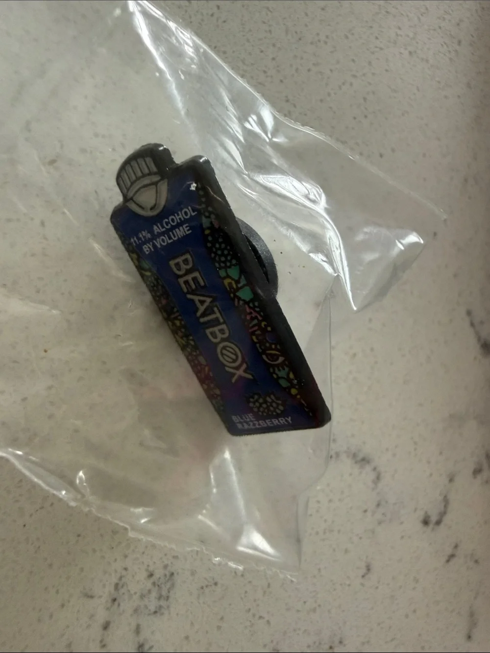 BEATBOX MERCH KEYCHAIN PIN TACK Rainbow Logo Can Cooler Sleeve Black COOZIE blue